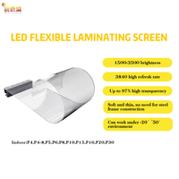 Alışveriş merkezi üzerinde P10 esnek şeffaf Led Film ekran Windows cam Ultra ince şeffaf Led ekran reklam paneli