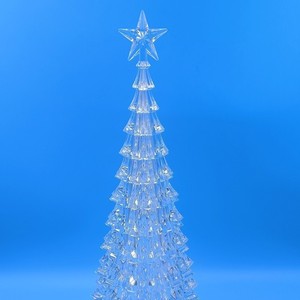 Acrylic Christmas <b>Tree</b> Ornament 15 Inch <b>Lighted</b> Transparent Hanging Decoration For Holiday Decor - Product Image 4