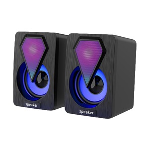 ลำโพงตั้งโต๊ะไม้ 60 มม. x 60 มม. x 812 มม. ไฟ RGB ขับเคลื่อนด้วย USB ดีไซน์กะทัดรัดสำหรับคอมพิวเตอร์แล็ปท็อปของขวัญ - Product Image 5