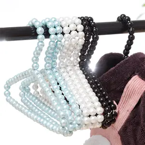 New Fashion Display Pearl Beads Metal Elegant Rosette Clothes Hangers for Pet Dog Kids Children