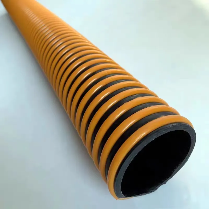 Гибкий пластиковый армированный ПВХ сверхмощный 2-дюймовый всасывающий шланг, спиральный трубчатый трубопровод, гофрированный всасывающий шланг