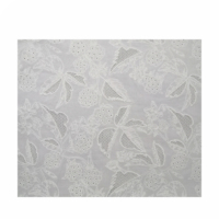Baumwollbasierter Lasergeschnittener Blumenstickerei-Spitzenstoff für Brautkleider und Designer-Kleidungsstücke