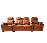 Fauteuil de cinéma inclinable en cuir sur mesure de luxe, style capsule spatiale, avec massage électrique, siège VIP pour salle de cinéma, mobilier