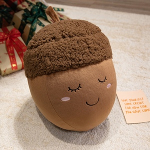 Acorn fındık aile peluş oyuncak sevimli çam kozalağı somun bebek özel yumuşak ayı tasarım yorgan yıkanmış örgü tekniği çocuklar için - Product Image 1