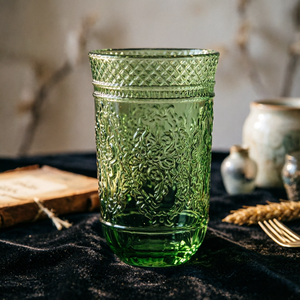 Ensemble de verres à martini, à cocktail, à glace et à jus, motif floral design vintage, sans danger pour les aliments, compatibles lave-vaisselle - Product Image 6