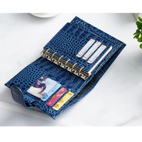 En gros Crocodile Imprimer Feuilles Mobiles A5 A6 A7 6 Anneau En Cuir Budget Classeur Planificateur Avec 4 Cartes Poche Ziplock Enveloppes