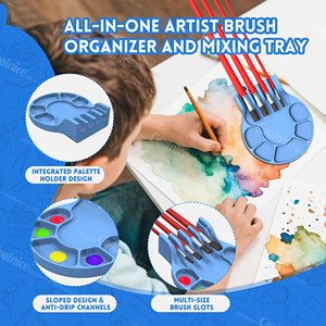 Soporte y Organizador de Pinceles con Logotipo Personalizado para Pinturas Acrílicas, Acuarelas y Pinturas a Base de Agua - Product Image 3