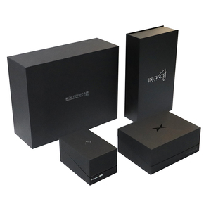 Custom Luxury <b>Black</b> Packaging with Magnetic <b>Box</b> Style Rigid Hard Cardboard Gift <b>Box</b> - Product Image 1