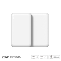 Power Bank LiFePO4 10000mAh 20W PD Pengisian Cepat dengan PPS, Paket Baterai Fosfat Aman Eksternal DC008