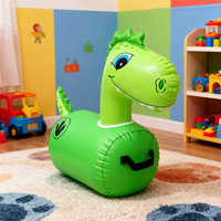 Caballo Unicornio Saltarín, Juguete Inflable de PVC para Niños, con Asa, para Exteriores