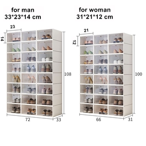 Modern Design Bedroom Foldable Clear Drawer Case <strong>Shoes</strong> Storage <strong>Box</strong> Plastic Stackable <strong>Shoe</strong> Organizer