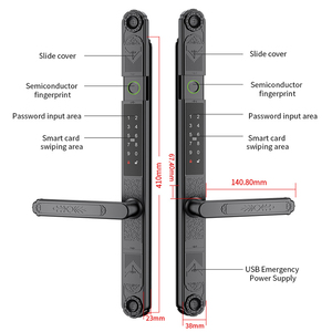 Nhôm thông minh khóa cửa IP65 không thấm nước hai mặt ngón tay khóa kép không thấm nước ttlock ứng dụng cho sân vườn ngoài trời an ninh - Product Image 6