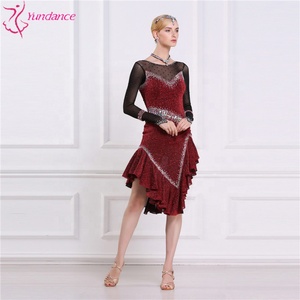 Vestido de competición de baile latino para competición, vestidos de baile latino, trajes de baile para competición - Product Image 3