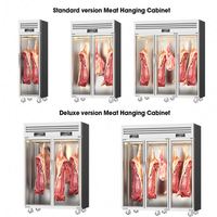 Vitrine Réfrigérée Verticale Commerciale Grande Capacité pour la Conservation de Viandes Fraîches (Porc, Bœuf, Mouton) – Armoire à Viandes Suspendues