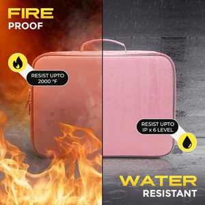 Bolsa Organizadora de Documentos Ignífuga de 4 Capas con Cierre, Impermeable, con Espacio para 35 Carpetas - Product Image 3