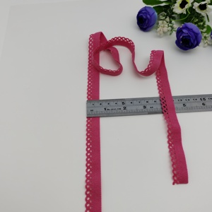 Cinta elástica de tejido grueso de grano ondulado personalizada, cinta con asa para bolsa, cinta con borde de flores, Spandex/nailon de 1cm/5cm para un estilo ecológico - Product Image 5