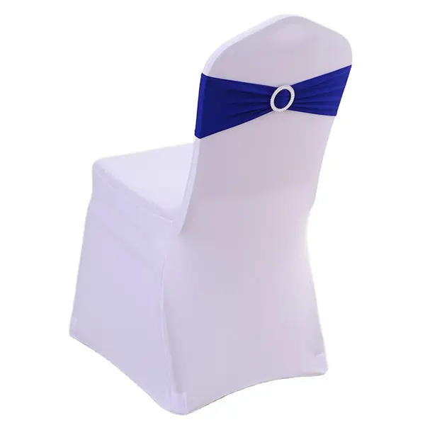 Fasce per sedie in Spandex con cursore per fibbia per decorazioni nuziali telai per sedie all'ingrosso fiocco non una copertura per sedia