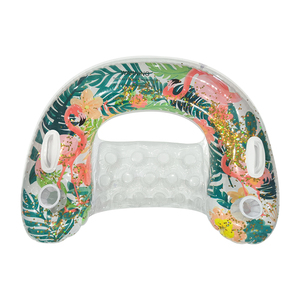 New U hồ bơi <span class=keywords><strong>Float</strong></span> ghế với long lanh cho người lớn PVC Hồ bơi bơm hơi nổi ghế nước nổi hồ bơi ghế với cup chủ - Product Image 1