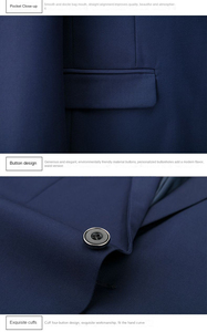 Abito professionale <span class=keywords><strong>da</strong></span> uomo in due pezzi Slim versione coreana per abito <span class=keywords><strong>da</strong></span> sposa o abbigliamento <span class=keywords><strong>da</strong></span> lavoro formale - Product Image 5