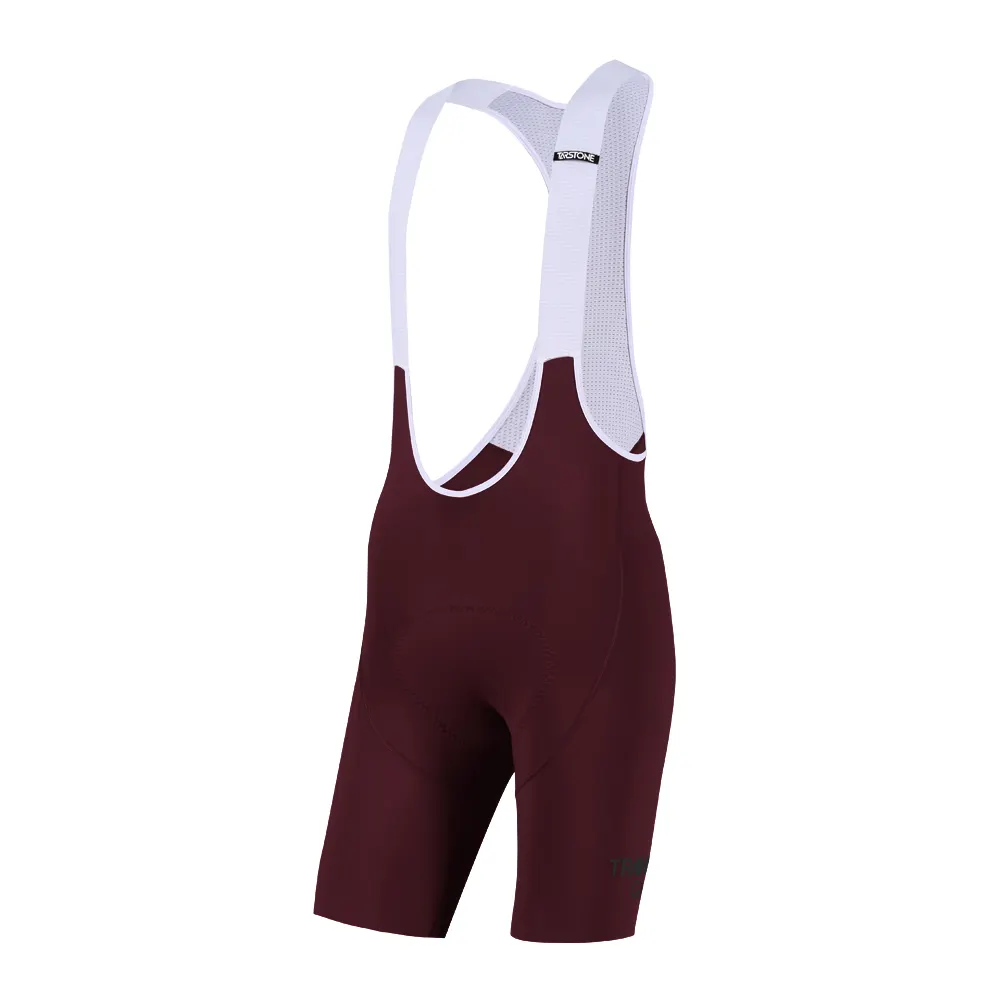 Tarstone Hot Selling Dark Red Mtb Cycling Bib Shorts Anti-Slip Breathable High Stretch Fabric Riding Bib Shorts