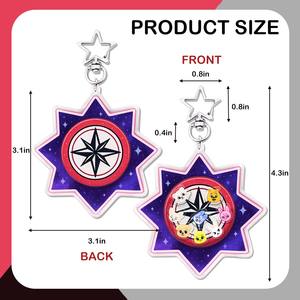 Productos de Moda, Llaveros Rectangulares con Alfabeto y Corazón, Impresión Digital a Color Personalizada, Precio al por Mayor, Llaveros Metálicos - Product Image 4