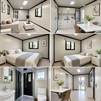 Maison conteneur modulaire pliable extensible à double aile de 20 pieds, préfabriquée, compacte et portable