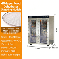 Déshydrateur Électrique Commercial Multifonctionnel en Acier Inoxydable Efficace pour Fruits et Légumes, Moteur à Engrenages PLC, Capacité 100 kg/h, 2000W