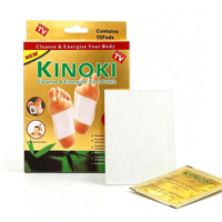 OEM ODM Wholesale KINOKI Cleansing Detox Foot Pads Kinoki 10Pads Box Cleansing Feet Foot Pads Ginger Salt Foot Patch