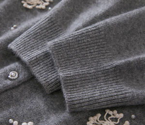 Cárdigan de Cachemir 100% Tejido, Nuevo Modelo Otoño 2025, Venta al Por Mayor Personalizada, Suéter de Cachemir con Cuello Redondo para <span class=keywords><strong>Mujer</strong></span> - Product Image 6