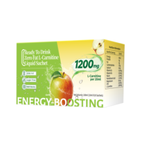 L-Carnitine Liquide en Sachet Prêt à Boire 1200mg Zéro Matière Grasse Sans Sucre Antioxydant Complément Nutritionnel Sportif OEM ODM