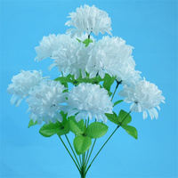 Bouquet de fleurs artificielles décoratives en soie, 12 têtes, pour les fêtes, vente en gros