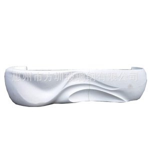 Mostrador de Recepción de Fibra de Vidrio, Diseño Contemporáneo Oblongo, Muebles de Oficina Duraderos para Edificios de Oficinas - Product Image 1