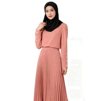 Abaya pour femmes musulmanes, grande taille, coupe ajustée, hiver, automne, légère, longueur cheville, manches longues, usage quotidien, Eid Al-Fitr, Ramadan