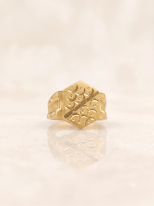 Stylish Gold Plated Copper Brass Men's Ring Fashion Jewelry Classic Finger <b>Accessory</b> for Traditional Events <b>Wedding</b> Party - Product Image 3