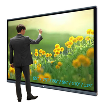 65 İnç Android/Linux Sistemli 8+128GB 4K İnteraktif Beyaz Tahta, Kalemli Eğitim/Şirket Ofis Beyaz Tahtası, Yapay Zeka Fonksiyonlu IFPD