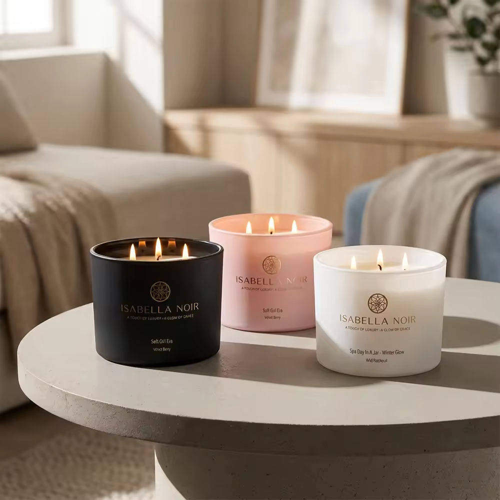 luxury glass soy candle