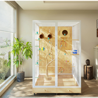 Cage à oiseaux durable et grande, volière en bois d'intérieur, maison à oiseaux pratique pour les perroquets, les animaleries et l'usage domestique
