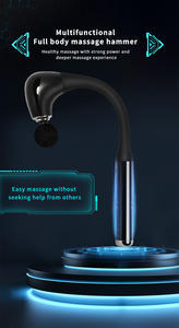 Pistola de masaje de mano de tejido profundo, 4 cabezales de masaje, 5 velocidades, intensidad ajustable, mangos curvos, martillo de masaje de espalda para el cuerpo - Product Image 2