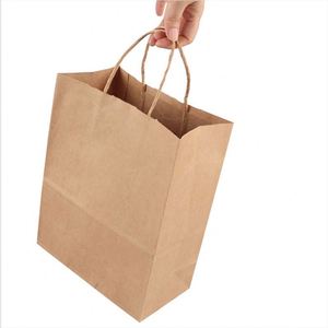 Bolsa de Compras Reutilizable de Lujo Color Marrón con Asa Flexiloop de Papel Kraft Laminado para Compras Ecológicas, Bolsas de Regalo, Sushi y Pizza - Product Image 6