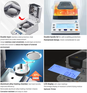 Analizzatore di Umidità Alogeno SKZ111L-5, Test Rapido 1-6min, Range 0.00-100%, <span class=keywords><strong>3</strong></span> Modalità di Essiccazione per Carbone, Fertilizzanti, Medicinali, Legno, Minerali - Product Image 4