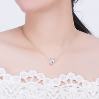 Collier de noël pour maman, bijoux en argent Sterling 925, boîte cadeau