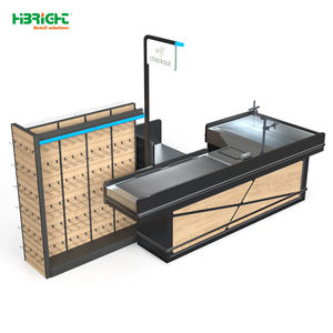Mostrador de Caja Moderno para Supermercado con Cinta Transportadora, Escritorio para Cajero, Soporte de Acero para Caja Registradora para Tiendas de Abarrotes y Comercio Minorista - Product Image 6