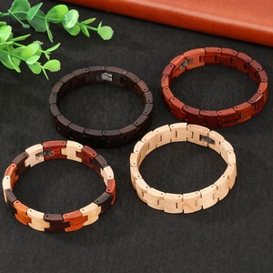 Pulsera de madera hecha a mano para hombre, elegante y Natural, pulsera de madera - Product Image 6
