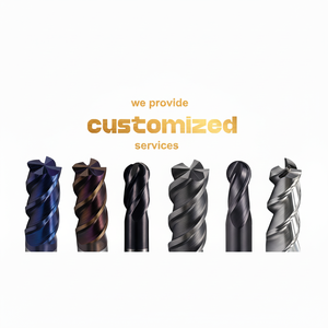 Fresa de extremo plano de 4 filos de carburo de tungsteno con recubrimiento AlTiN ODM OEM - Product Image 1