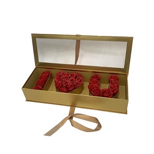 Scatola Regalo Personalizzata con <span class=keywords><strong>Rose</strong></span> per San Valentino 2025, Contenitore per Composizioni Floreali in Stock, Scatola Personalizzata 'Ti <span class=keywords><strong>Amo</strong></span>' con Fiori - Product Image 3
