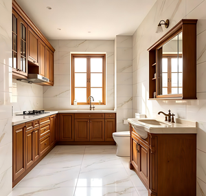 Dalles de sol et de mur en porcelaine blanche brillante <span class=keywords><strong>OUSEN</strong></span>, imitation pierre, texture brique, application villa, design moderne - Product Image 5