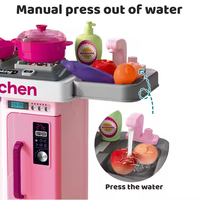 Ensemble de jouets de cuisine pour enfants avec éclairage et musique Simulation de cuisine Support d'ustensiles de cuisine