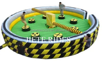 Cours de Wipeout Gonflable Meltdown Mécanique Interactive Jumper Rotation Obstacles Jeu Jeux de Saut Gonflables