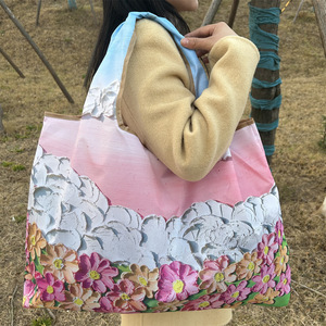 Borsa da Shopping Pieghevole Ecologica in Poliestere, Portatile, Grande Capacità, con Logo Stampato - Product Image 4