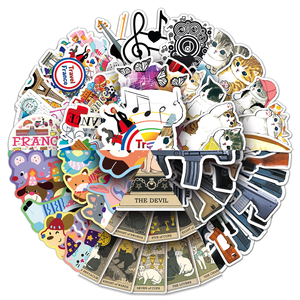 HOYO - Juego <span class=keywords><strong>de</strong></span> 500 pegatinas <span class=keywords><strong>de</strong></span> vinilo, diseños <span class=keywords><strong>de</strong></span> armas, tarot, animales, viajes, Francia, música, gatos, luchadores, guitarra, camión <span class=keywords><strong>de</strong></span> bomberos, Tailandia, pegatinas <span class=keywords><strong>de</strong></span> PVC - Product Image 1